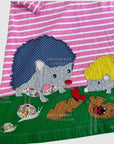 Pre-Loved Mini Boden Hedgehog Stripe Appliqué Adventure Dress