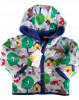 NWT Baby Boys Boden Reversible Jacket - Grey Marl Bears