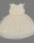 Pre-Loved Mini Boden Tulle Ruffle Party Dress Ivory