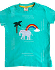 NWOT Frugi Elephant Parade Summer Shirt Teal