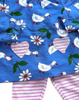 Mini Boden Baby Girls Supersoft Jersey Play Set – Baby Blue Daisy Duck