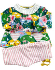 Mini Boden Baby Girls Supersoft Multi Coastal Farm Play Set Dress And Leggings