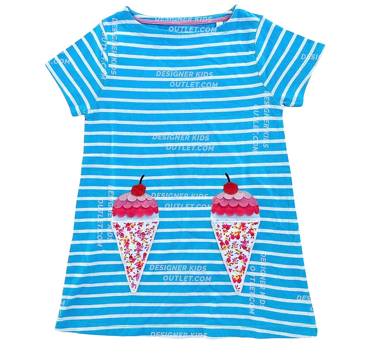 mini boden ice cream dress Mini Boden Kids' Button Through Logo Dress Ballet Pink Ice Creams Girls Boden