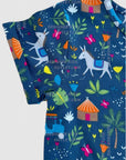 NWT Frugi Meadow Twirl Short Sleeve Indigo Blossom Dress