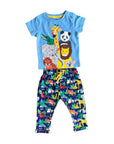 Baby Boden Zoo Animals Appliqué Jersey Play Set Safari Blue Jungle Play Mini