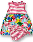 Mini Boden Baby Girls Printed Multi Coral Reef Jersey Dress And Knickers Set