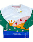 NWT Mini Boden Sunrise Garden Patch Sweatshirt