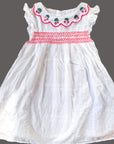Sample/DeLabled Mini Boden Cherry Blossom Eyelet Collared Dress