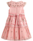 Mini Boden Girls Blush Pink Ditsy Floral Embroidered Tulle Party Dress
