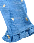 NWOT Mini Boden Twinkle Ribbed Azure with Gilded Stars Top