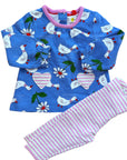 Mini Boden Baby Girls Supersoft Jersey Play Set – Baby Blue Daisy Duck