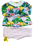 Mini Boden Baby Girls Supersoft Multi Coastal Farm Play Set Dress And Leggings