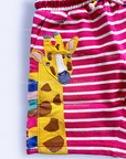 Mini Boden Girls Jersey Appliqué Shorts Tutti Fruity Pink Giraffe Summer Shorts