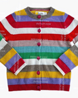 NWOT Mini Boden Girls Rainbow Stripe Cardigan