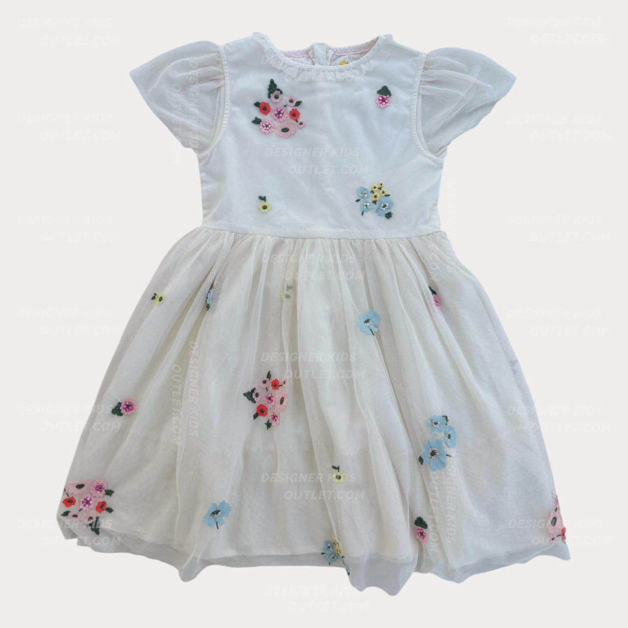 NWOT Mini Boden Floral Fancy Tulle Dress with Embroidered Flowers –  Designer Kids Outlet