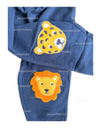 NWOT Frugi Baby Kneepatch Crawlers – Indigo / Big Cats