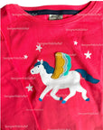 NWOT Frugi Bethany Applique Top - Watermelon/Pegasus