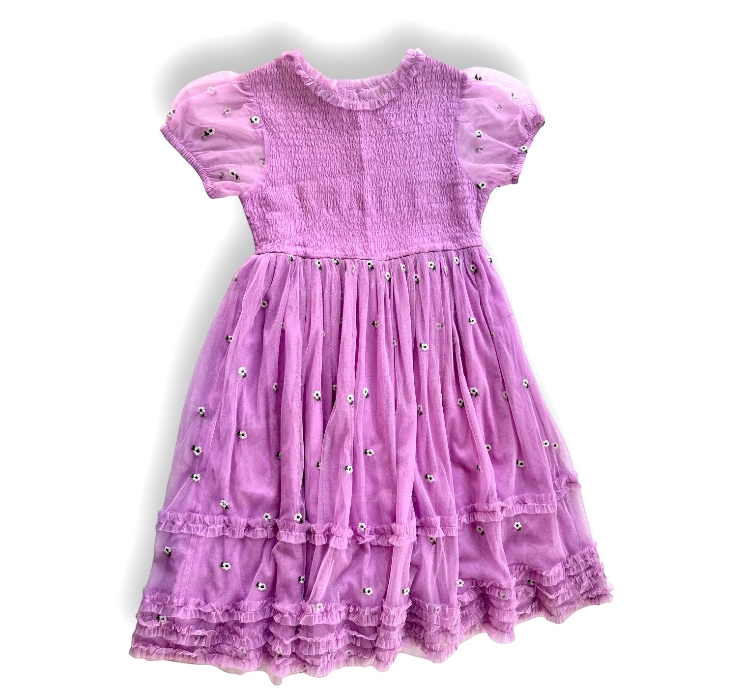 Pre-Loved Mini Boden Purple Lavender Tulle Dress  Designer Kids Outlet