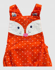 NWOT Mini Boden Cheeky Cub Polka Romper in Sunset Orange