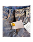 NWT Mini Boden Gold Metalic Denim Pants