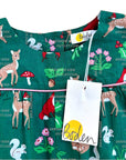 NWT Mini Boden Green Woodland Critters Romper Size 9-12 Months