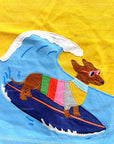 Mini Boden Boys Surfboard Dog Appliqué T-shirt - Daffodil Yellow