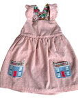 NWT Mini Baby Boden House Window Pockets Pinnie Dress Pinafore