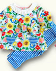 Mini Boden Baby Girls Supersoft Jersey Play Set – Multi Happy Flowers
