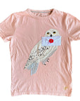 Mini Boden Harry Potter™ Hedwig Appliqué T-Shirt - Pink Owl Envlope