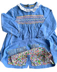 Mini Boden Nostalgic Woven Dress Riviera Blue Bunnies Baby Girl Easter Dress