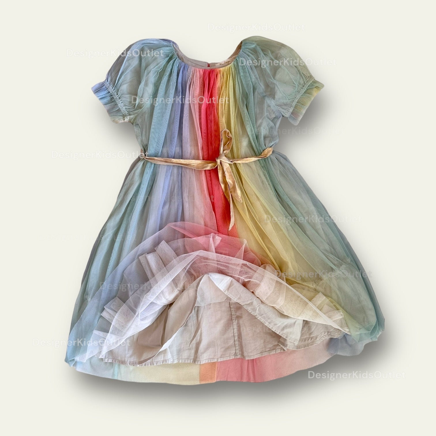 Mini Boden Girls Pastel Rainbow Dream Tulle Dress