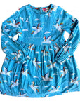 Pre-Loved Mini Boden Blue Rainbow Unicorn Dress - Pegasus Pockets