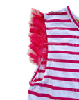 Mini Boden Girls Pink Striped Elephant Parade Tulle Dress