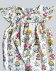 NWT Mini Boden Ruffle Printed Rompers Vanilla Pod Posy Pals