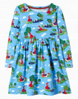 NWOT Mini Boden Whimsical Woodscape Jersey Dress Red Riding Hood