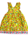 Mini Boden Bow Back Dress Sweetcorn Yellow Tropical