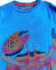 Mini Boden Boys Underwater Super-Stitch T-Shirt - Elizabethan Blue Crab Ocean