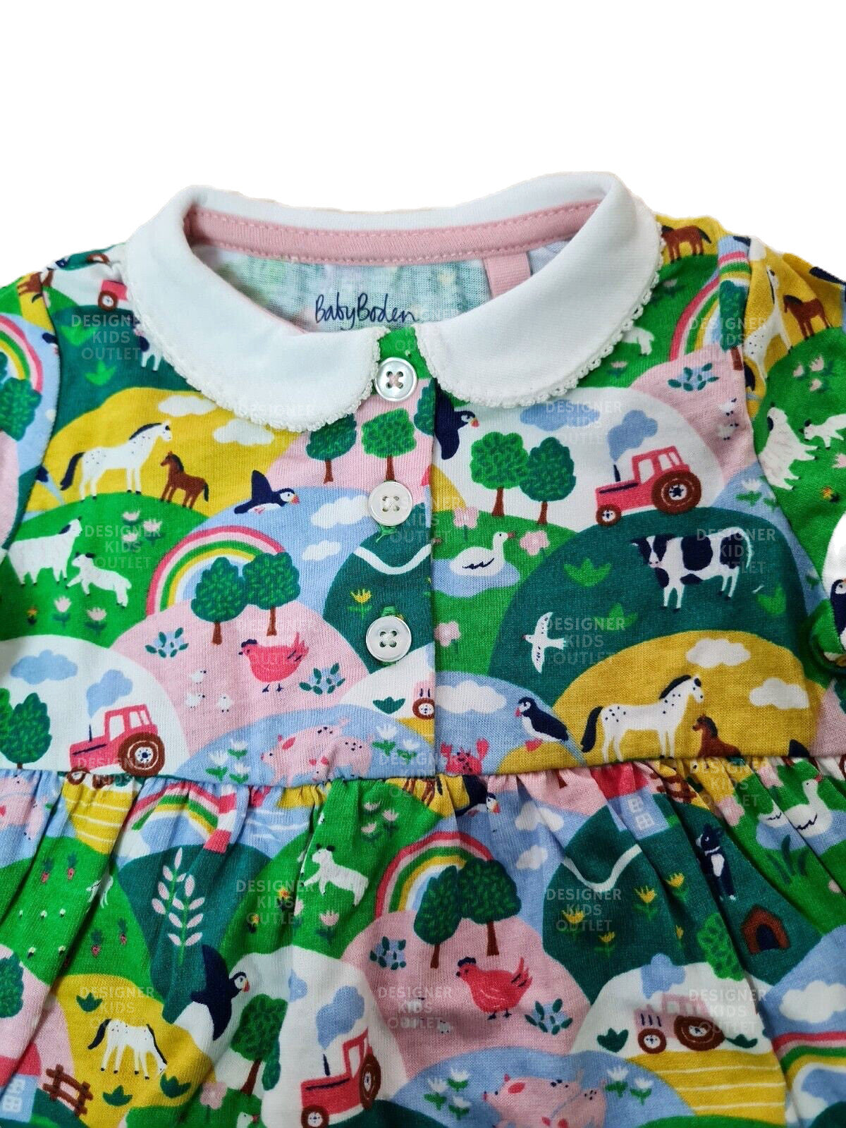 mini boden farm dress Baby Girl Farm Dress Collared | Coastal Jersey