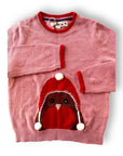 NWOT Mini Boden Novelty Jumper Almond Pink Robin Sweater