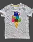 NWOT Mini Boden Ice Cream T-shirt - White Ice Cream