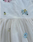 NWOT Mini Boden Floral Fancy Tulle Dress with Embroidered Flowers
