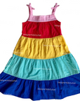 NWT Hanna Andersson Rainbow Tiered Dress Maxi