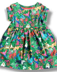 Mini Boden Girls Vibrant Rainforest Print Dress - Green Jungle