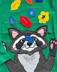 Mini Boden Boys Front & Back Appliqué T-shirt - Highland Green Raccoon