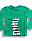 Mini Boden Boys Front & Back Appliqué T-shirt - Highland Green Raccoon