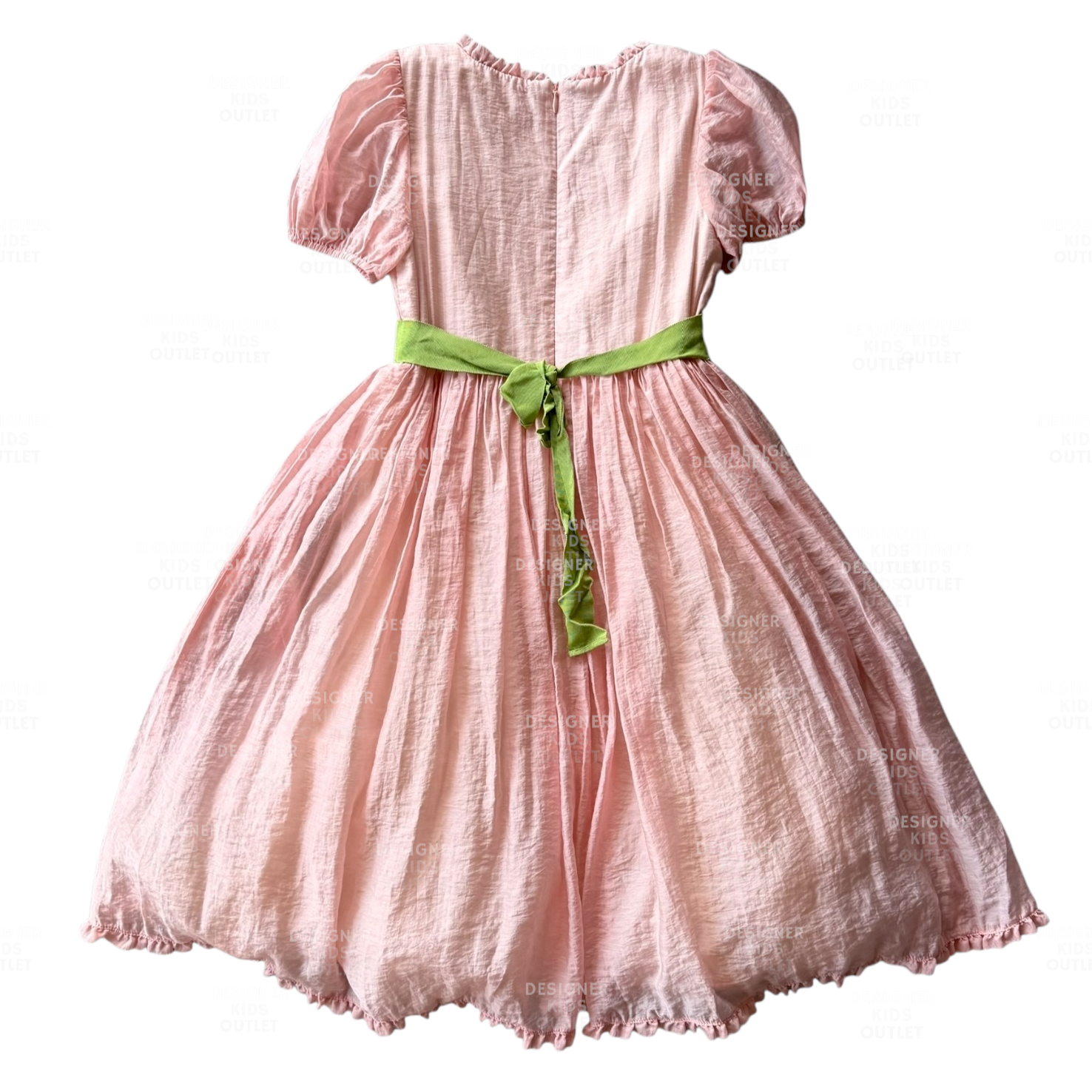 Mini Boden Girls Embroidered Rose Puff Sleeve Tulle Dress