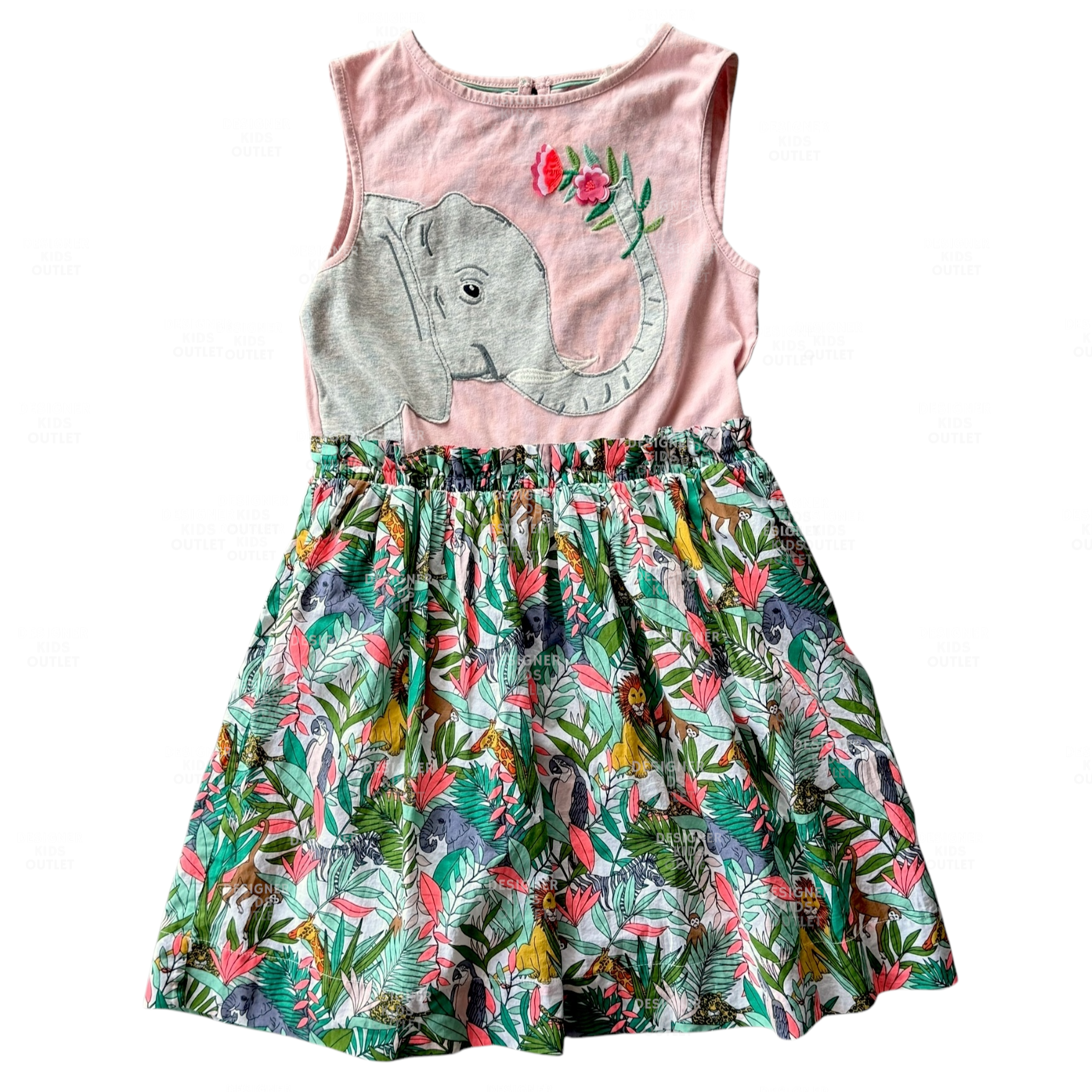 mini boden elephant dress Mini Boden 3/4 Safari Elephant Appliqu Dress