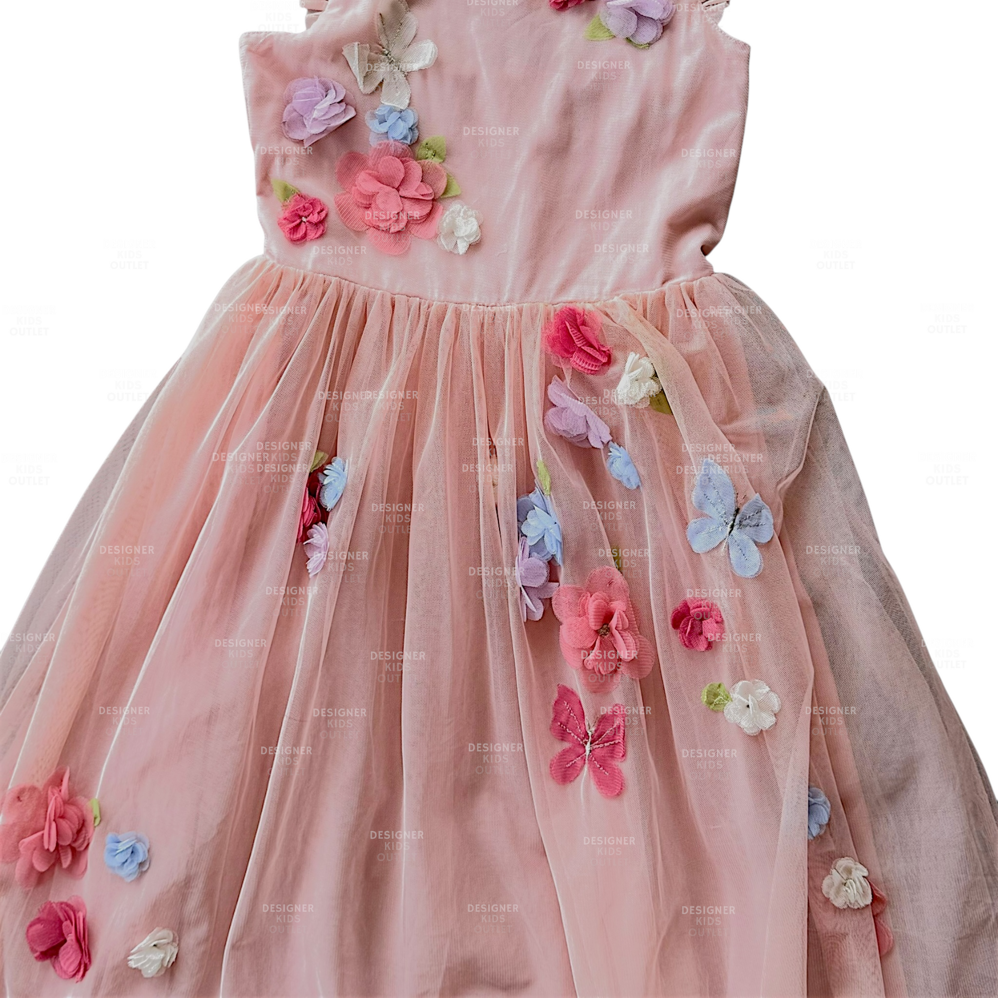 Mini Boden Girls Flutter Flower Appliqu Tulle Dress Dusty Pink Designer Kids Outlet Mini Boden Girls Flutter Flower Appliqu Tulle Dress Dusty Pink Designer Kids Outlet
