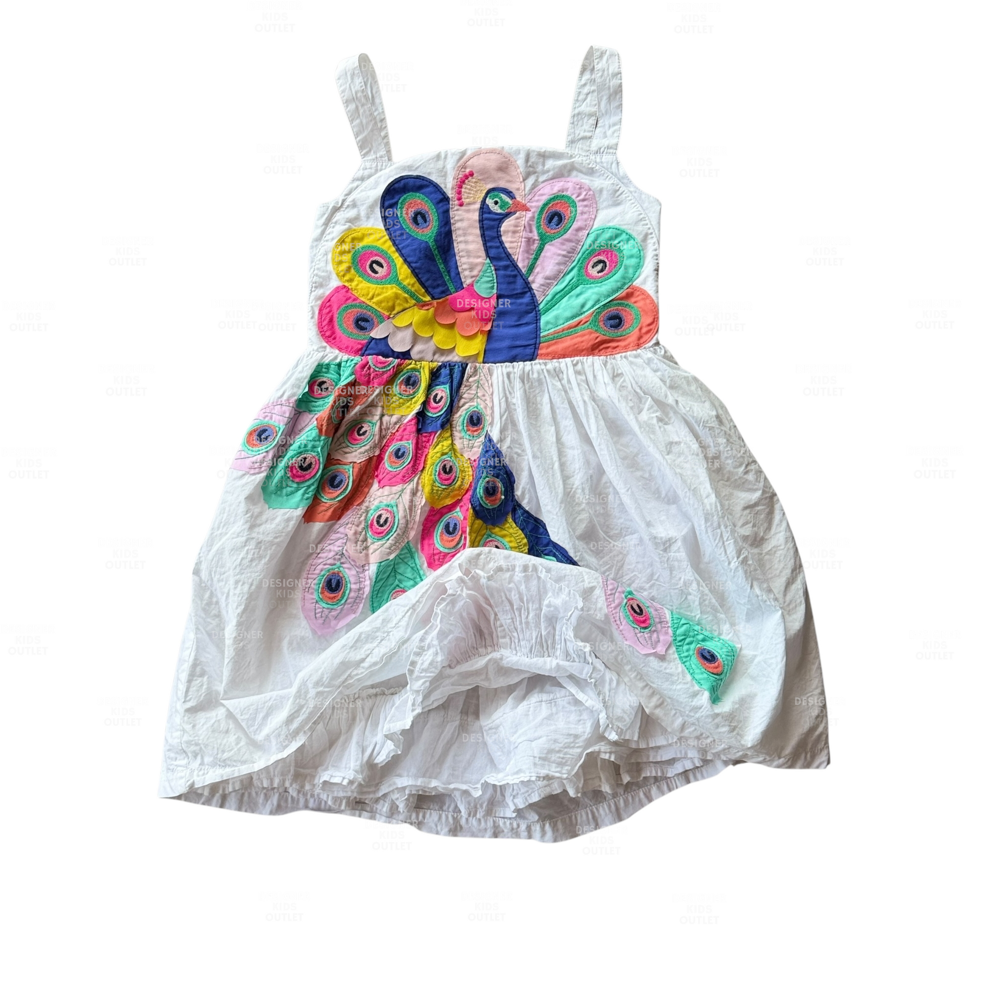 mini boden duck dress Mini Boden Girls Peacock Appliqué Dress