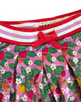 Mini Boden Girls Pleated Jersey Strawberry Patch Skort - Cosmos Pink